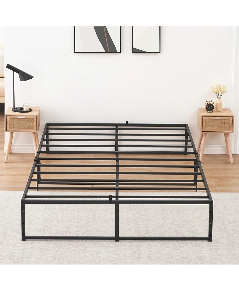 gaomon Twin/Full/Queen Size Metal Bed Frame, Platform Bed Frame 13 Inch With 3 In 1 Steel Support, Heavy Duty Metal Platform Bed Frame No Box Spring N