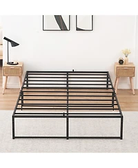 gaomon Twin/Full/Queen Size Metal Bed Frame, Platform Bed Frame 13 Inch With 3 In 1 Steel Support, Heavy Duty Metal Platform Bed Frame No Box Spring N