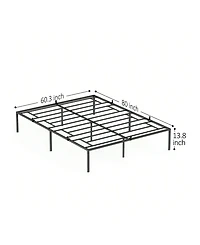 gaomon Bed Frame, Metal Platform Bed Frame With Bid Storage Space, Noise Free Bed Frame With Metal Slat Support, No Box Spring Needed