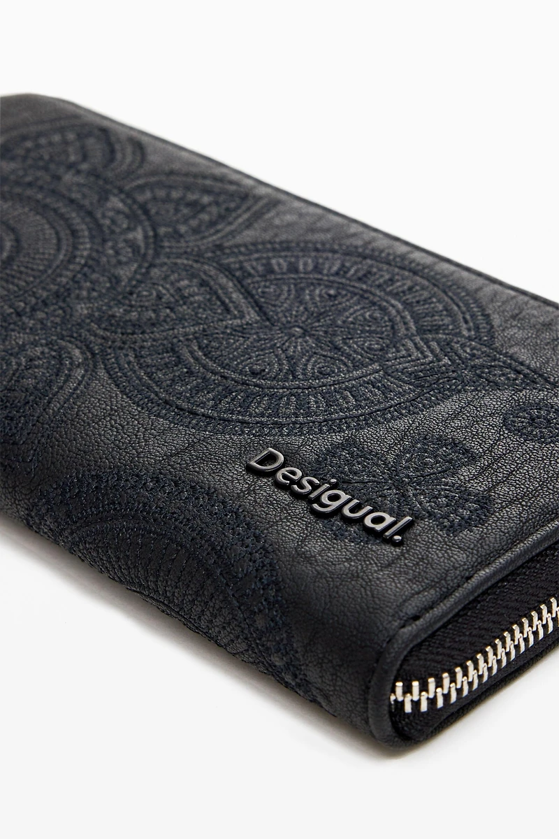 Desigual Women's Large wallet with embroidered flowers