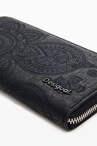 Desigual Women's Large wallet with embroidered flowers