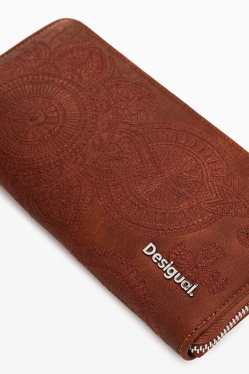 Desigual Women's Large wallet with embroidered flowers