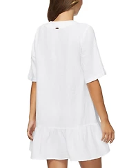 Raisins Juniors' Sol Cotton V-Neck Elbow-Sleeve Cover-Up