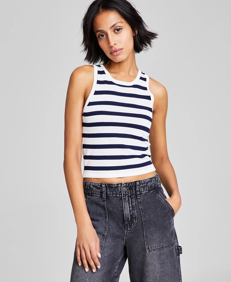 And Now This Women's Striped Sleeveless Sweater Tank Top, Exclusively at Macy's