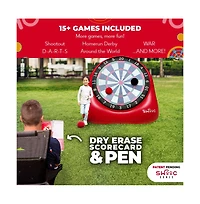 Giant Kick Darts (Over 6 ft. Tall) with Over 15 Games Included - Giant Inflatable Outdoor Dartboard with Soccer Balls