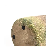 LuxenHome Rustic Ginger Root Brown Cement 11-Inch Tall Indoor and Outdoor Cylinder Vase