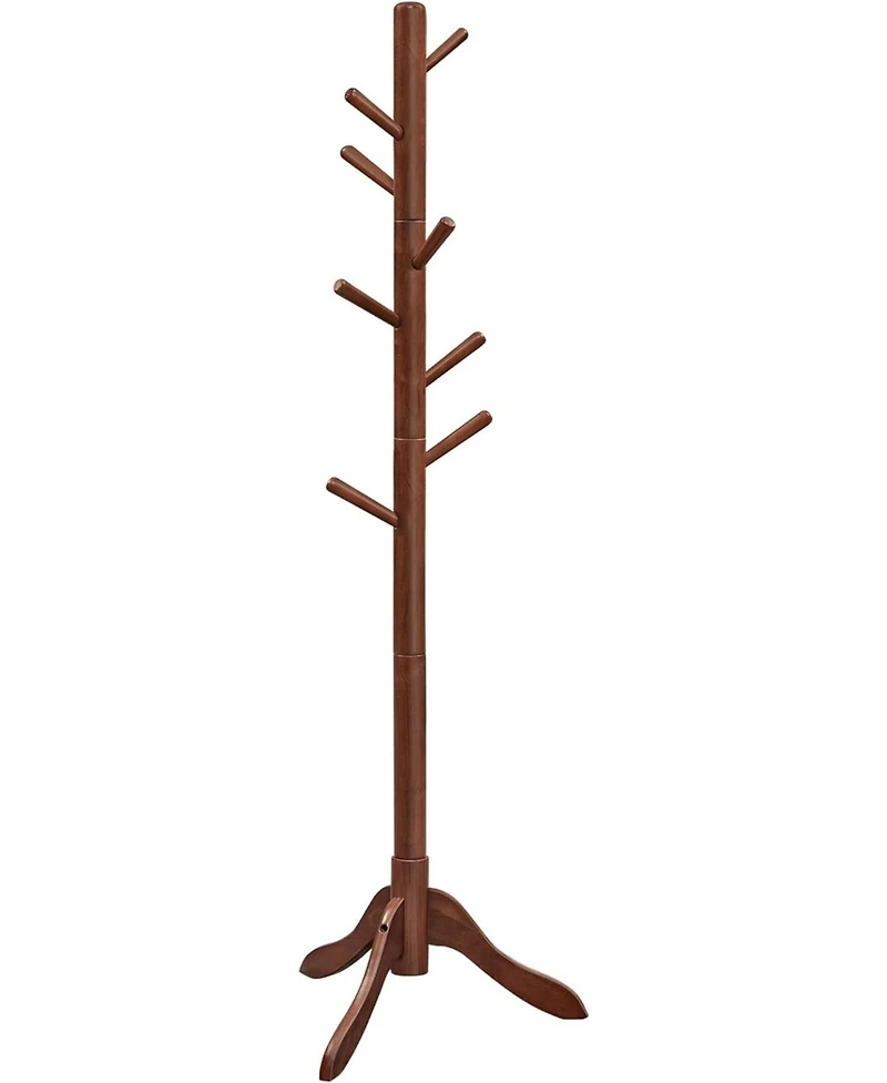 Songmics Home Free Standing Tree-Shaped Coat Rack with adjustable Height Options, Ideal for the Living Room, Bedroom, Brown