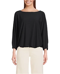 Lands' End Women's Lightweight Jersey 3/4 Sleeve Dolman Blouson Top