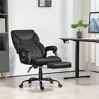 Homcom Executive Office Chair with Footrest and High Back,