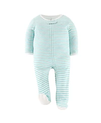The Peanutshell Neutral Celestial Footed Baby Sleepers for Boys & Girls, 3 Pack