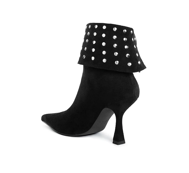 Piccini Stud Embellished Foldover Boots