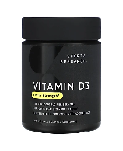Sports Research Vitamin D3 Extra Strength 125 mcg (5 000 Iu)