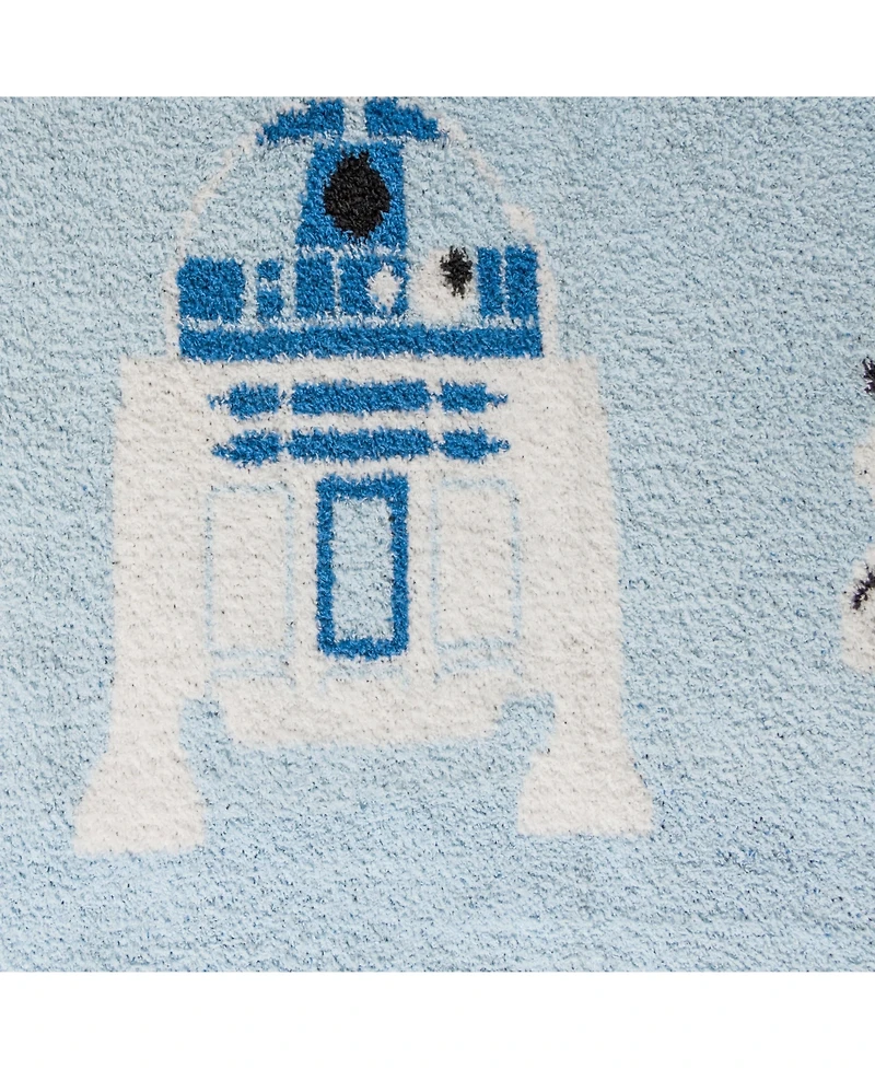 Saturday Park Star Wars The Blue Side 50x60 Feather Knit Throw Blanket