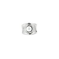 UNOde50 Sterling Silver Metal Crystal Clad Ring