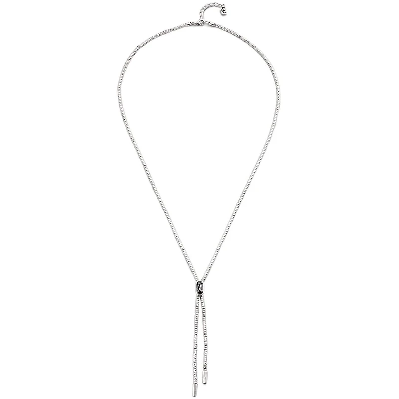 UNOde50 Sterling Silver and Gray Crystal Necklace