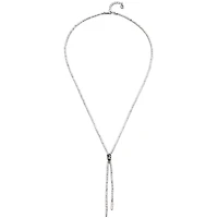 UNOde50 Sterling Silver and Gray Crystal Necklace