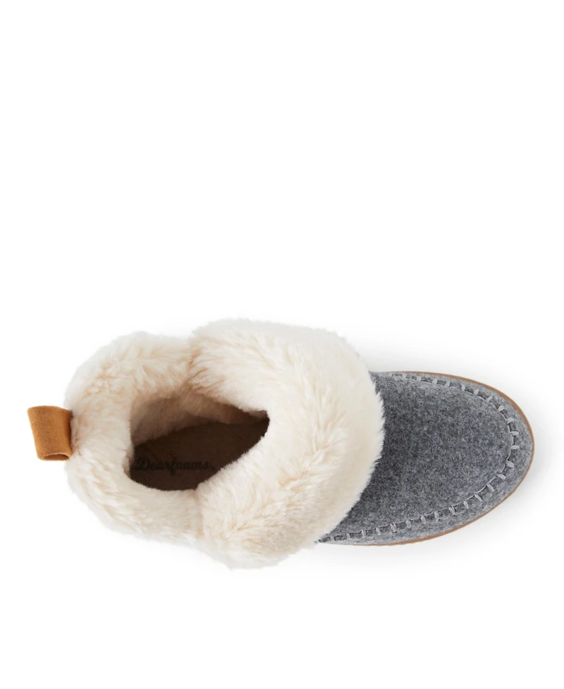 Alpine by Dearfoams Women's Moritz Bootie House Slipper