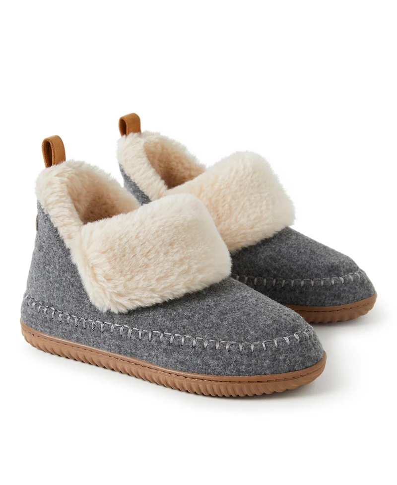 Alpine by Dearfoams Women's Moritz Bootie House Slipper