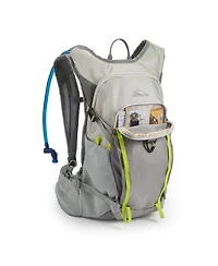High Sierra Hydrahike 2.0 16L Hydration Water Backpack for Hiking, Gray & Green