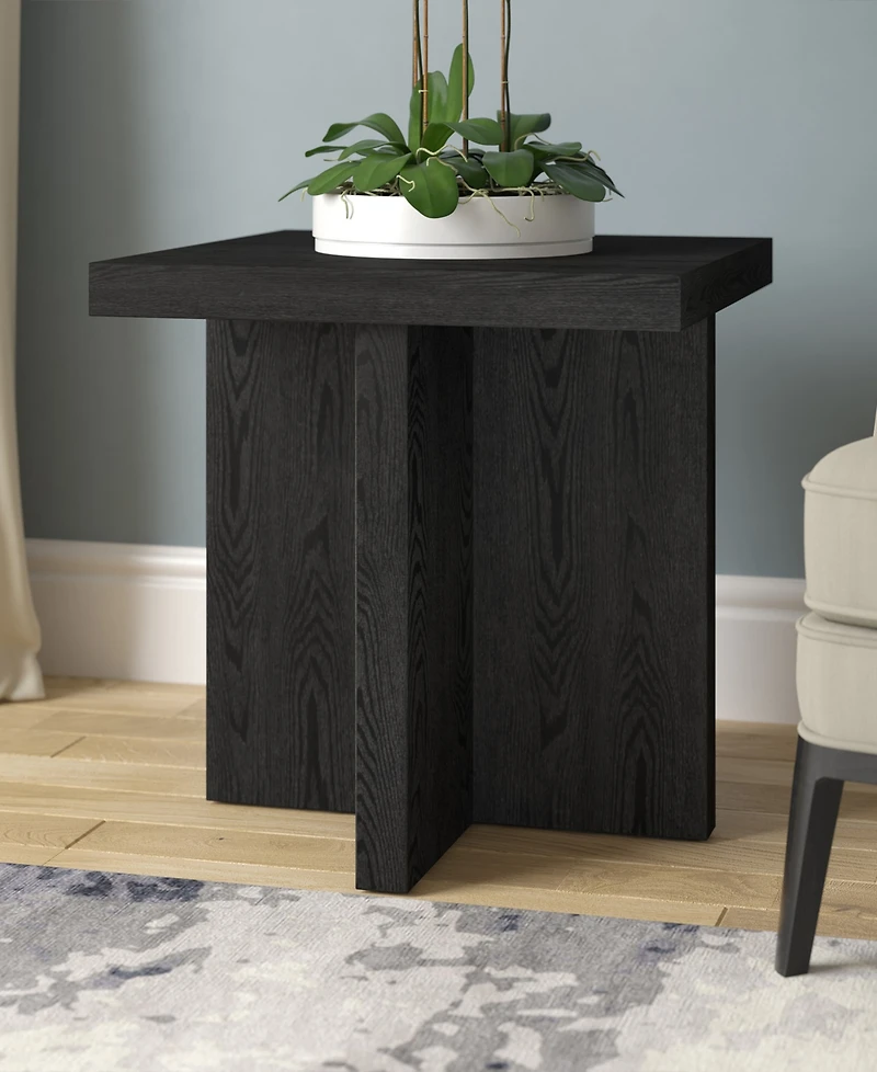 Hudson & Canal 22" Elna Wide Square Side Table