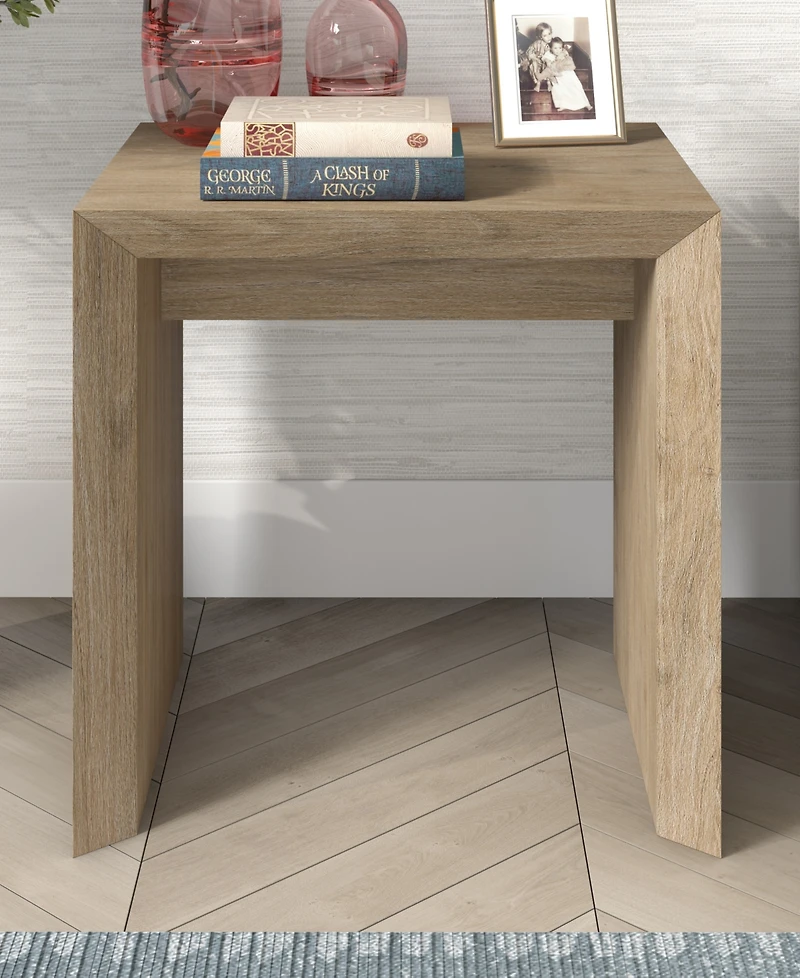 Hudson & Canal 22" Oswin Wide Rectangular Side Table
