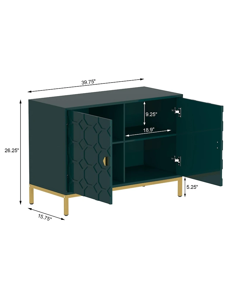 Freestanding Storage Cabinet 2-Door Accent Cabinet