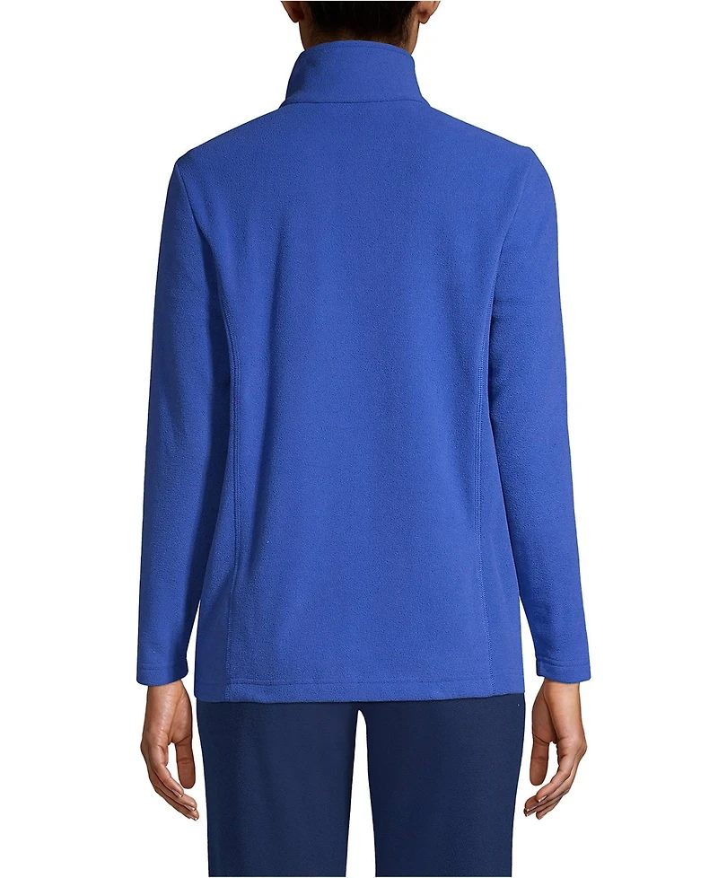Lands' End Women's Thermacheck 100 Fleece Quarter Zip Pullover Top
