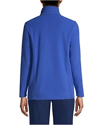 Lands' End Women's Thermacheck 100 Fleece Quarter Zip Pullover Top
