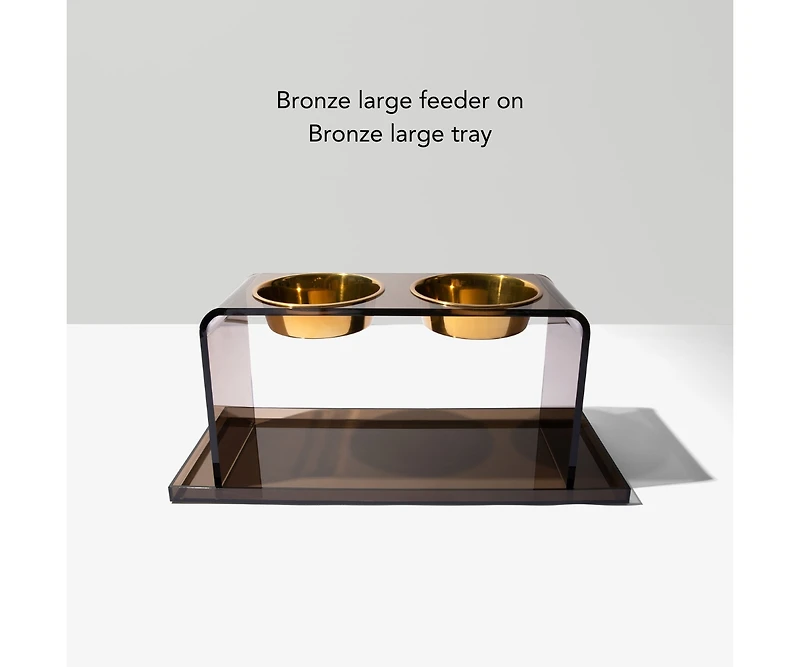 Hiddin Grey Overflow Feeder Tray, Large