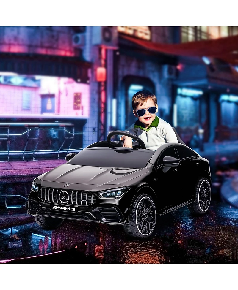 Qaba Mercedes-Benz Amg Licensed 12V Kids Ride on Car w/ Remote,