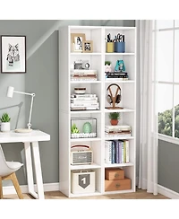Tribesigns 70.9 Inch Tall Narrow Bookcase with Storage, 6 Tier Cube Display Shelves for Home Office