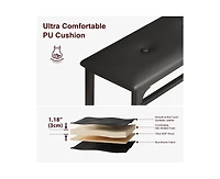 gaomon 5-Piece Dining Table Set for 4-6, 63" Extendable Dining Room Table Set for 4,Dining Table Set for 6 with Pu Cushion,Kitchen Table & Chairs Set