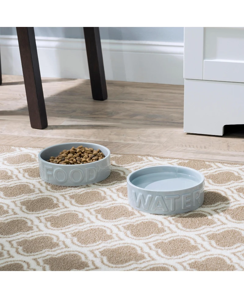 Park Life Designs Set of two Classic Collection ceramic food and water pet bowls