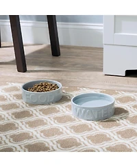 Park Life Designs Set of two Classic Collection ceramic food and water pet bowls