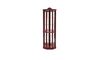 Elegant Glass Display Cabinet – Lighted Corner Curio for Living Room, Dining or Entryway
