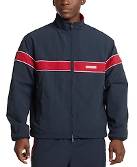 Guess Jeans Men's Long Sleeve Mock Neck Windbreaker Jacket