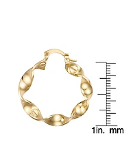 Macy's Gold-Plated Swirl Hoop Earrings