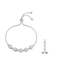 Macy's Cubic Zirconia Pear Link Adjustable Bracelet