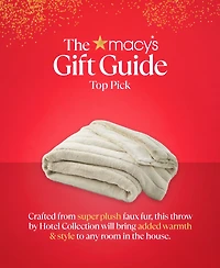 Hotel Collection Channeled Faux Fur Throw, 50" x 60", Exclusively at Macy's