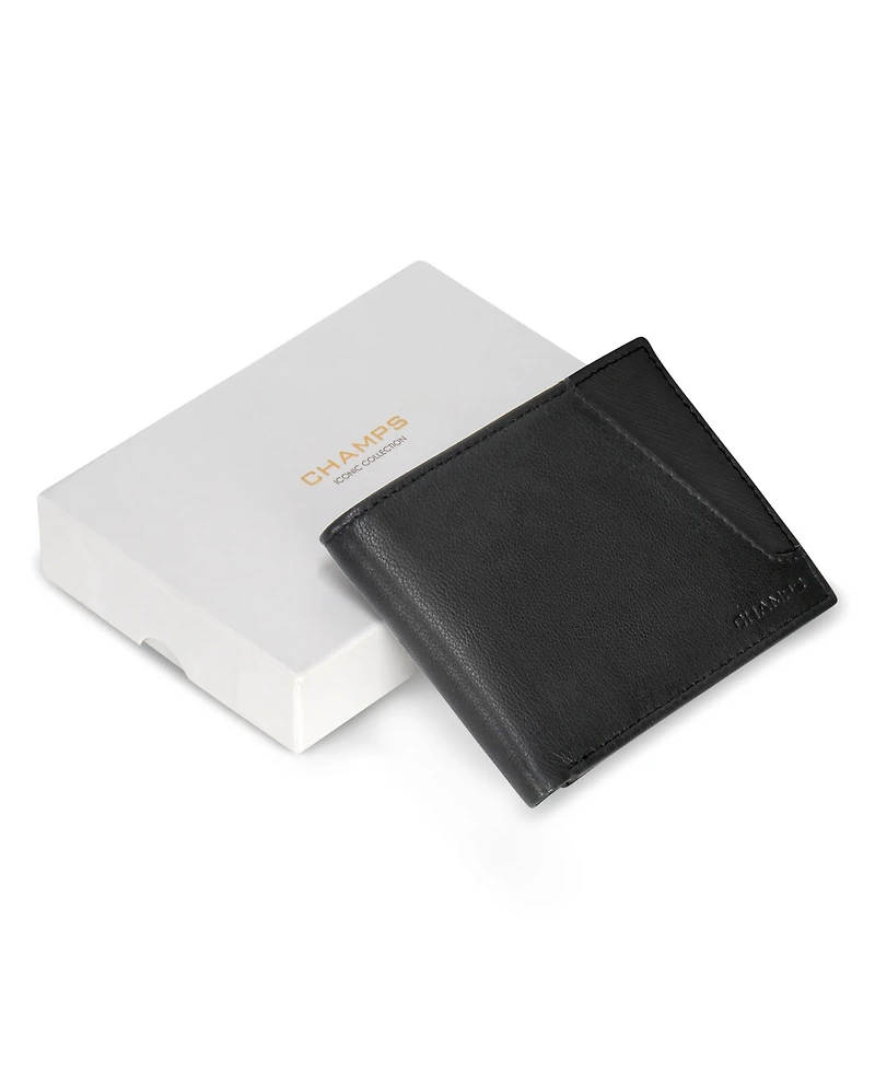 Champs Men's Iconic Collection Leather Bi-Fold Wallet