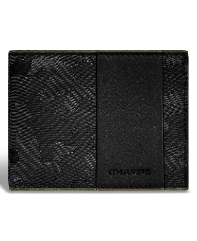 Champs Men's Camo Collection Leather Top Wing Wallet