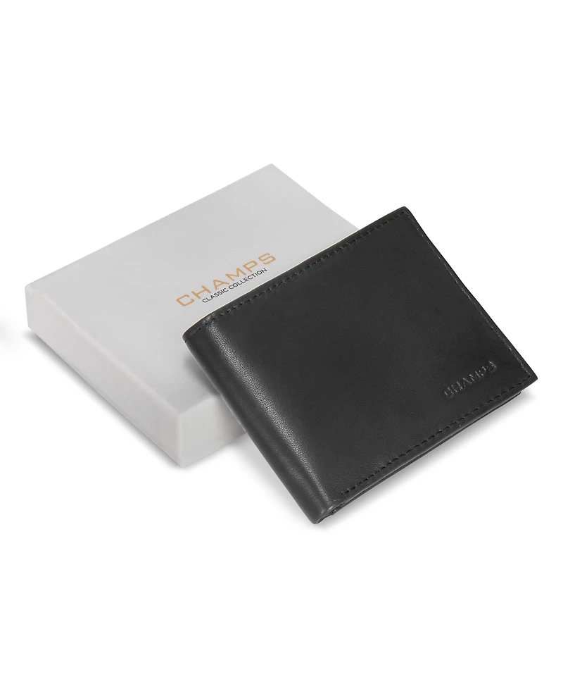 Champs Men's Classic Collection Leather Bi-Fold Wallet