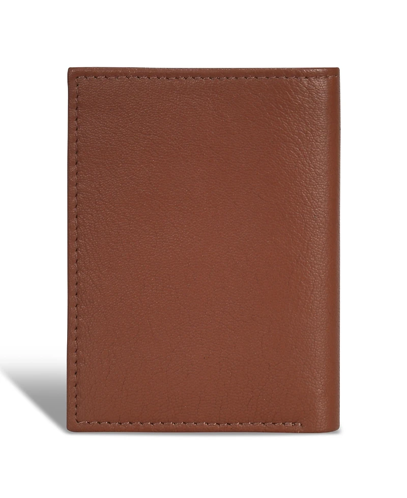 Champs Men's Onyx Collection Leather Vertical Slim Wallet