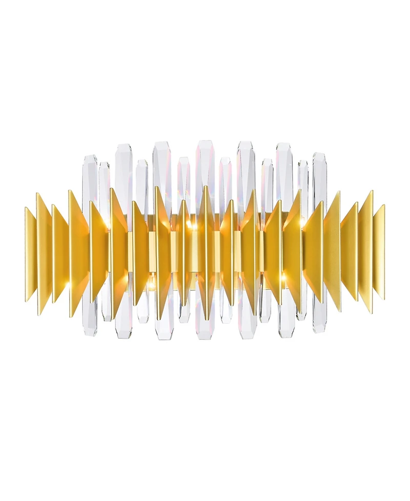 Cwi Lighting 12" Metal Cityscape 7 Light Wall Sconce