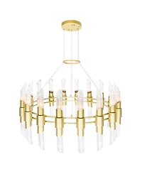 Cwi Lighting 22" Metal Croissant 36 Light Chandelier