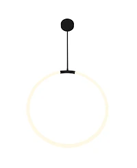 Cwi Lighting 24" Metal Hoops 1 Light Led Chandelier