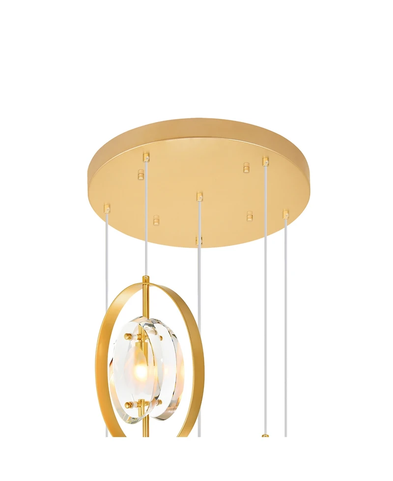 Cwi Lighting 98" Metal Iris 9 Light Pendant