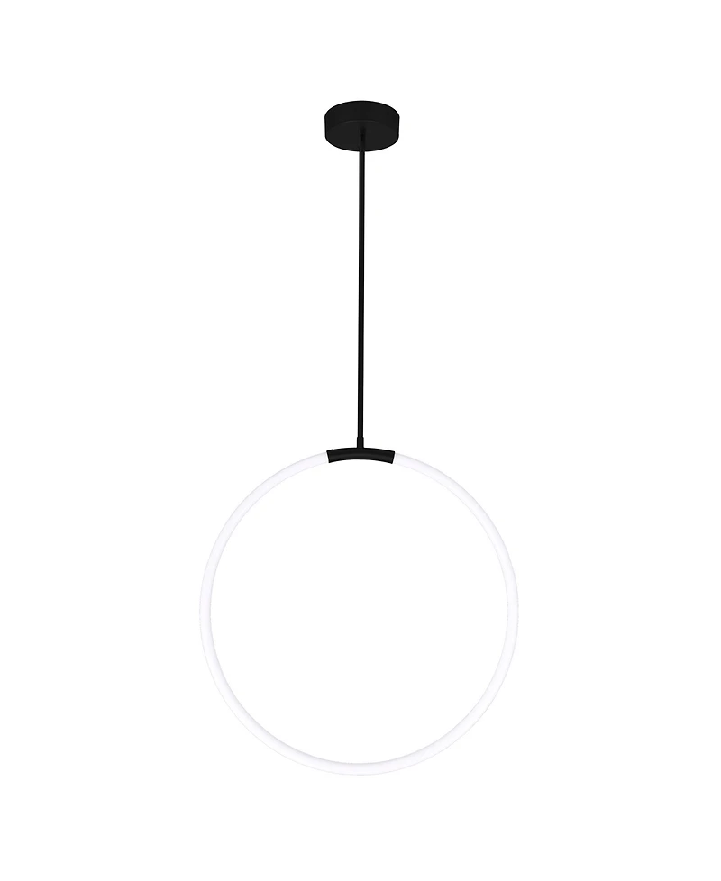 Cwi Lighting 24" Metal Hoops 1 Light Led Chandelier