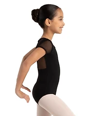 Capezio Girls Puff Sleeve Keyhole Back Leotard