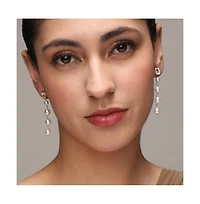 Sohi Women's Pearl Strand Drop Earrings